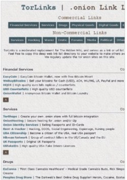 Каталог Torlinks содержит ссылки на различные интернет-магазины, форумы и веб-сервисы Darknet