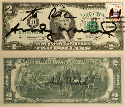 Произведение Two Dollars Jefferson Энди Уорхола. Начальная ставка $13 000