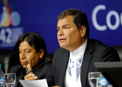 Президент Эквадора Рафаэль Корреа готовится подписать закон о национальной виртуальной валюте