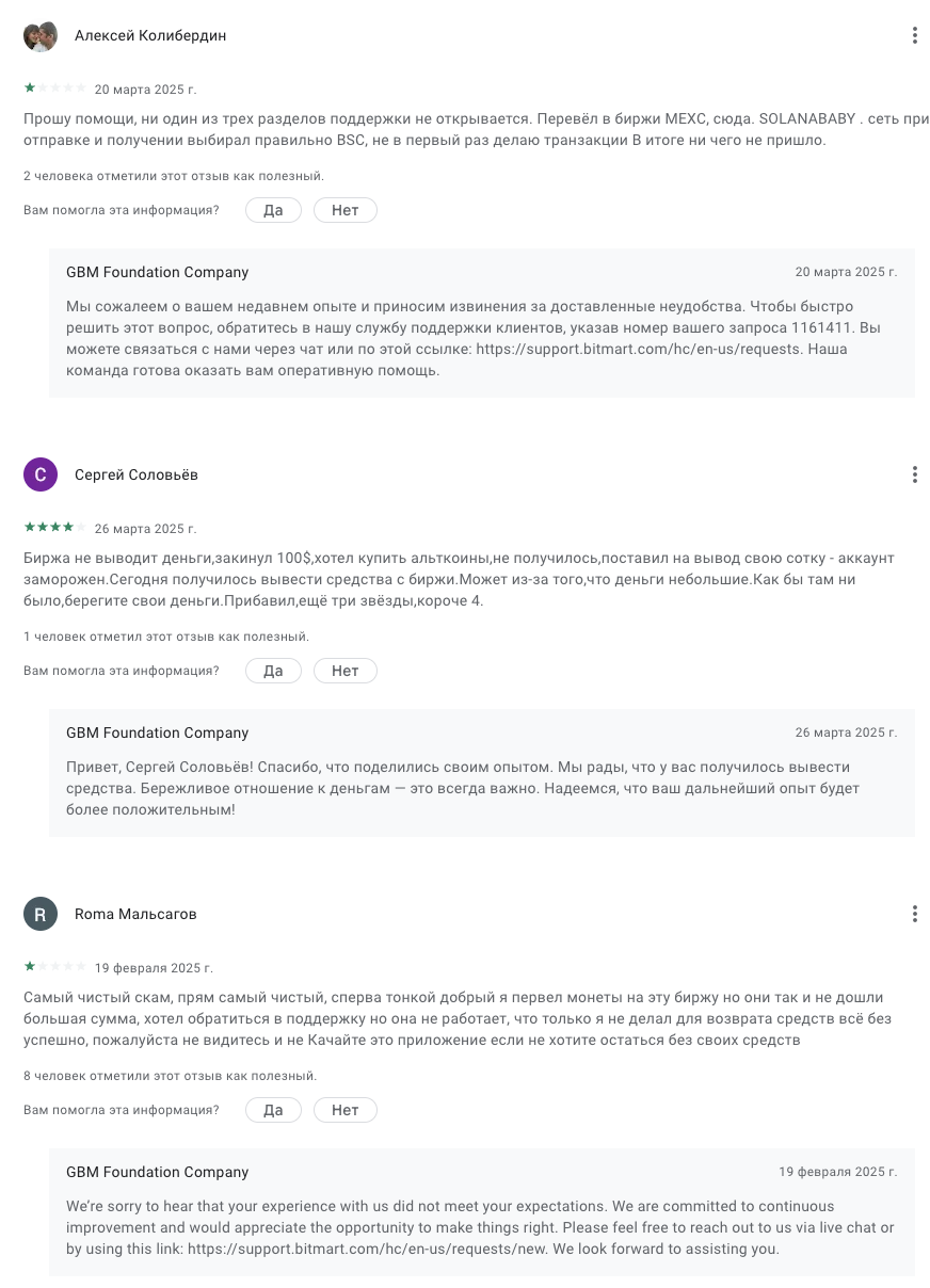 bitmart поддержка