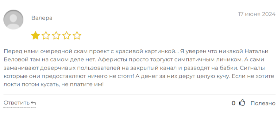 наталья белова телеграмм